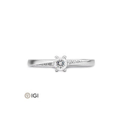 Bague de fiançailles Breuning à six griffes avec diamants de laboratoire - 41062550