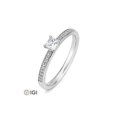 Bague de fiançailles Breuning Carré avec diamants de laboratoire - 41062480