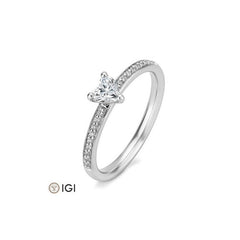 Breuning Herz Verlobungsring mit Labordiamanten - 41062420