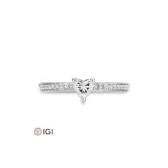 Breuning Herz Verlobungsring mit Labordiamanten - 41062420