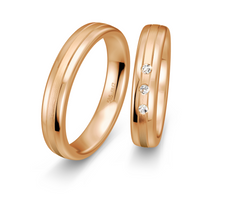 Breuning Klassik Trauringe mit Diamant - 48/04020 & 48/04019