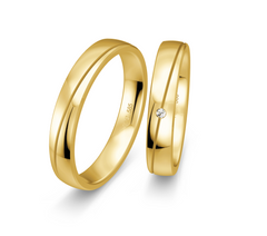 Breuning Klassik Trauringe mit Diamant - 48/04034 & 48/04033