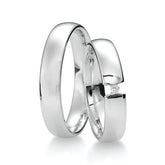 Breuning Klassik Trauringe mit Diamant - 48/04038 & 48/04037