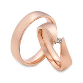 Breuning Klassik Trauringe mit Diamant - 48/06674 & 48/06673