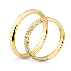 Breuning Luxury Trauringe mit 25 Diamanten - 48/06622 & 48/06621