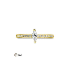 Breuning Navette Verlobungsring mit Diamanten