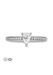 Breuning Tropfen Verlobungsring mit Labordiamanten - 41062450