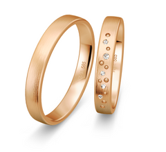 Breuning Sternenhimmel Trauringe mit 5 Diamanten - 48/05724 & 48/05723
