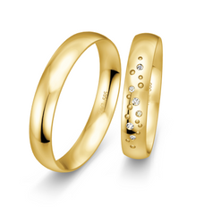 Breuning Sternenhimmel Trauringe mit 6 Diamanten - 48/05726 & 48/05725