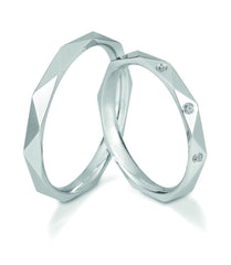 Breuning Trauringe Afterglow mit Diamanten - 48/06486 & 48/06485