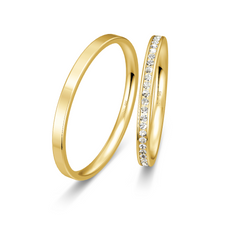 Breuning Trauringe mit Diamanten – Bestseller Eheringe | Hochwertige Goldringe - 48/04952&48/04951