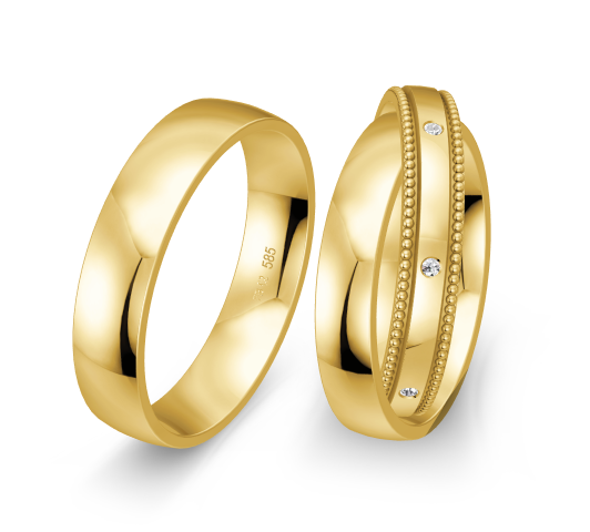 Breuning Trauringe Tenere mit Diamanten - 48/06760 & 48/06759