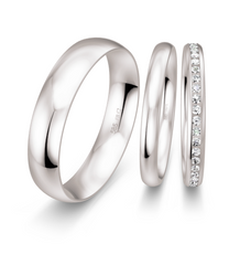 Breuning Triset Trauringe mit 42 Diamanten 0,43 ct. - 48/04715 & 48/50105 & 48/50106