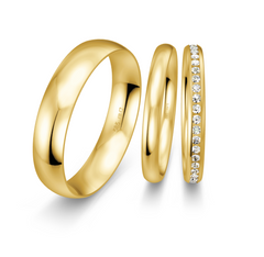 Breuning Triset Trauringe mit 42 Diamanten 0,43 ct. - 48/04715 & 48/50105 & 48/50106