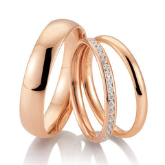 Breuning Triset Trauringe mit 42 Diamanten 0,43 ct. - 48/04715 & 48/50105 & 48/50106