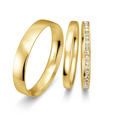Breuning Triset Trauringe mit Diamanten 0,43 ct. - 48/50109 & 48/50110 & 48/04717