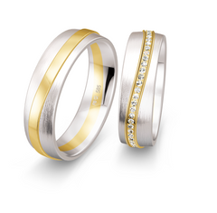 Breuning Welle Trauringe mit 56 Diamanten - 48/04510 & 48/04509