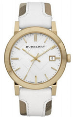 Burberry BU9110 The City Damen Uhr – Weisses Leder