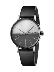 Calvin Klein Boost Schwarz Grau Leder Herrenuhr - K7Y21CCX