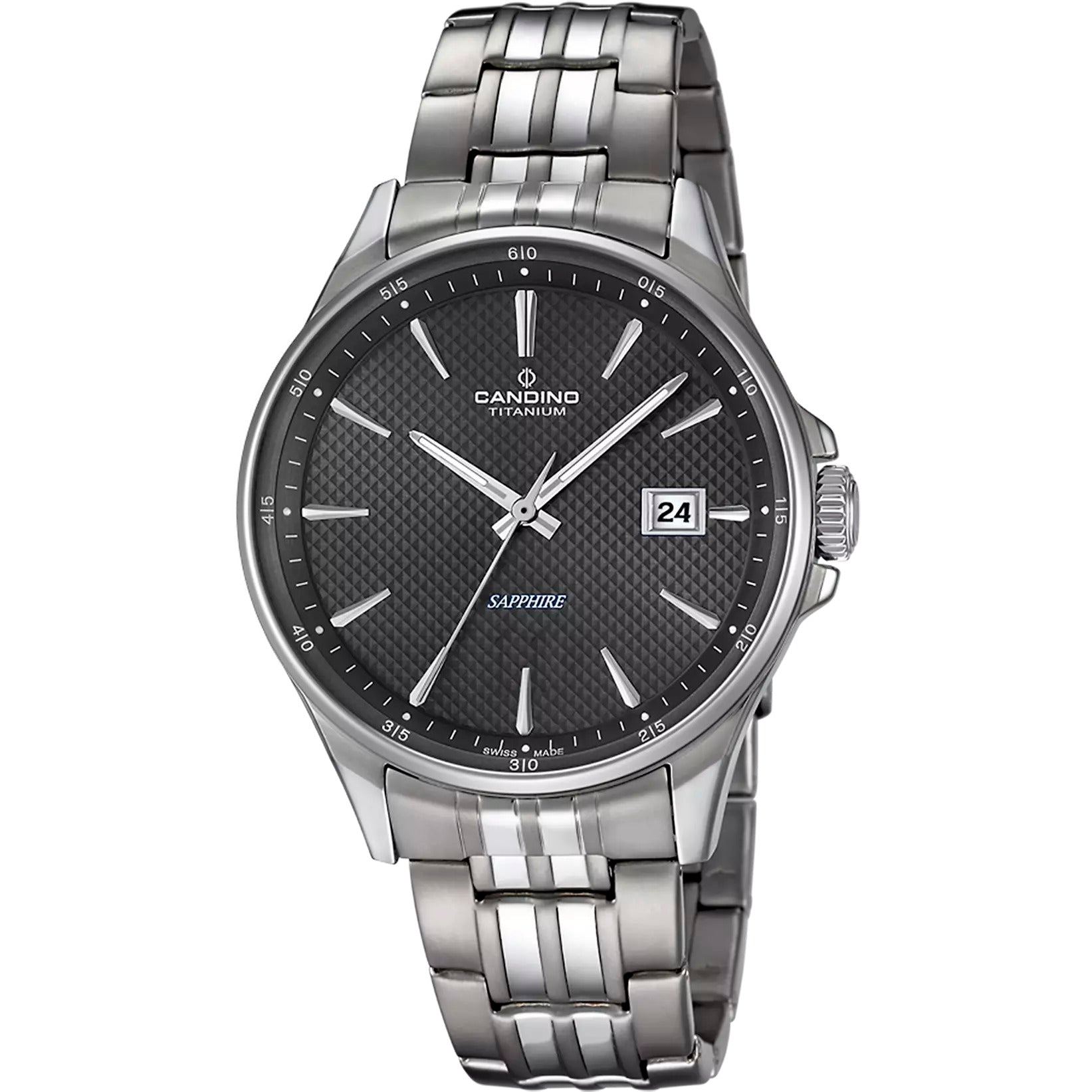 Candino Swiss Made Titanium Herrenuhr Schwarz 41 mm - C4606/D
