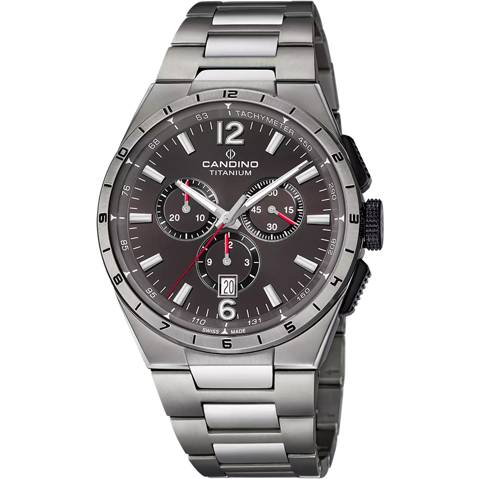 Candino Swiss Made Titanium Herrenuhr Schwarz 43 mm - C4603/P