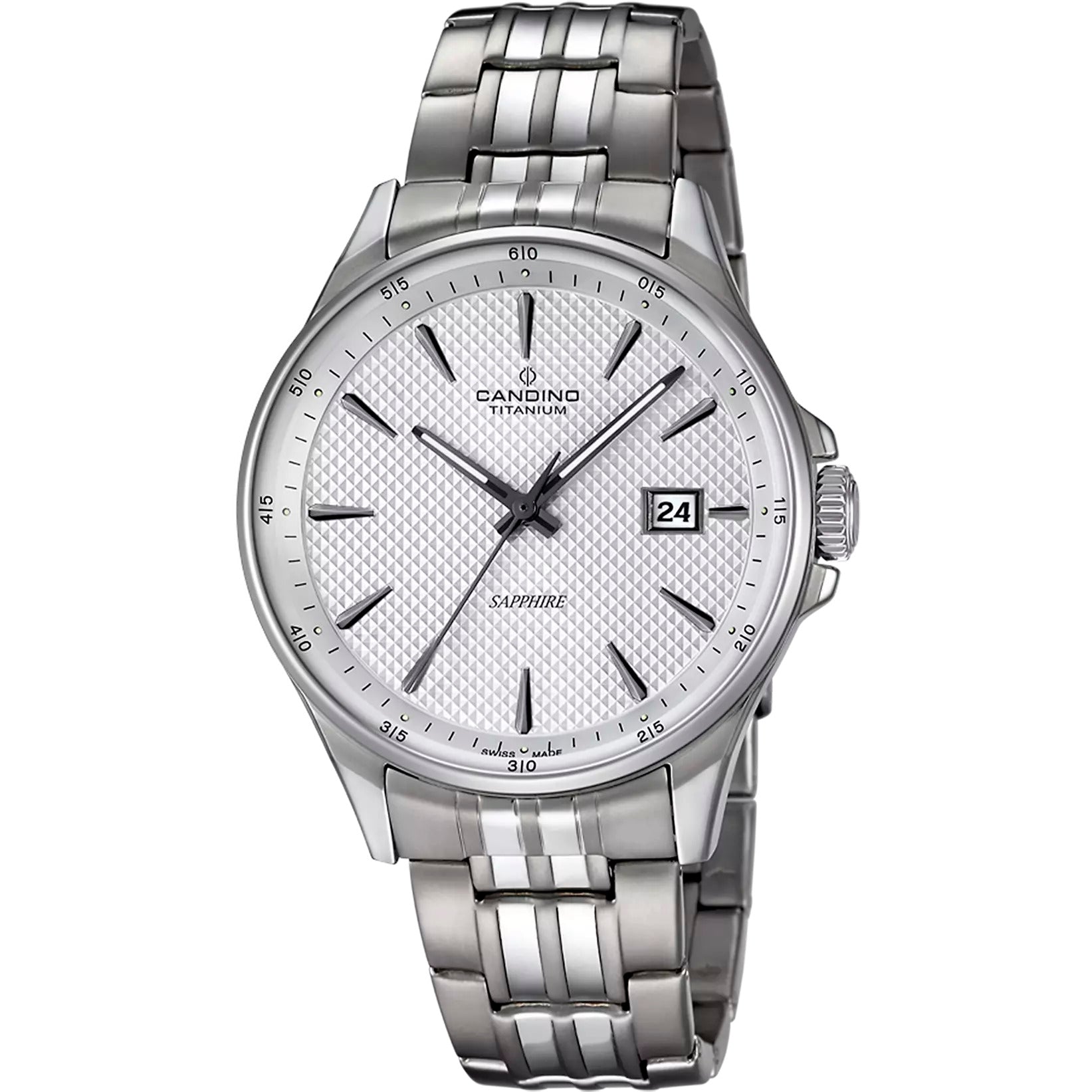 Candino Swiss Made Titanium Herrenuhr Silber 41 mm - C4606/A