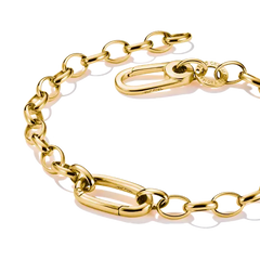 Charm-Armband mit einem Connect Link vergoldet - C1202-413-39-L17