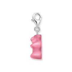 Charm-Goldbären-Anhänger in Pink Silber- 2193-017-9