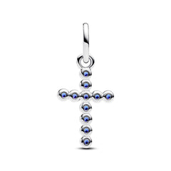Charm Pandora Me/Moments Funkelndes Blaues Kreuz aus 925er Silber, 794063C01