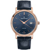 Claude Bernard Classic Gents Herren Grossdatum Blau Roségold 42 mm - 53007 37R BUIR
