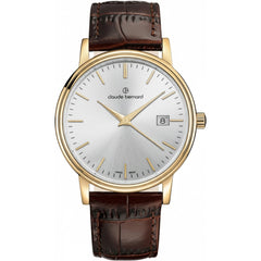 Claude Bernard Classic Gents Herren Weiss Gold 42 mm - 53009 37J AID