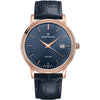 Claude Bernard Classic Gents Herren Blau Roségold 42 mm - 53009 37R BUIR