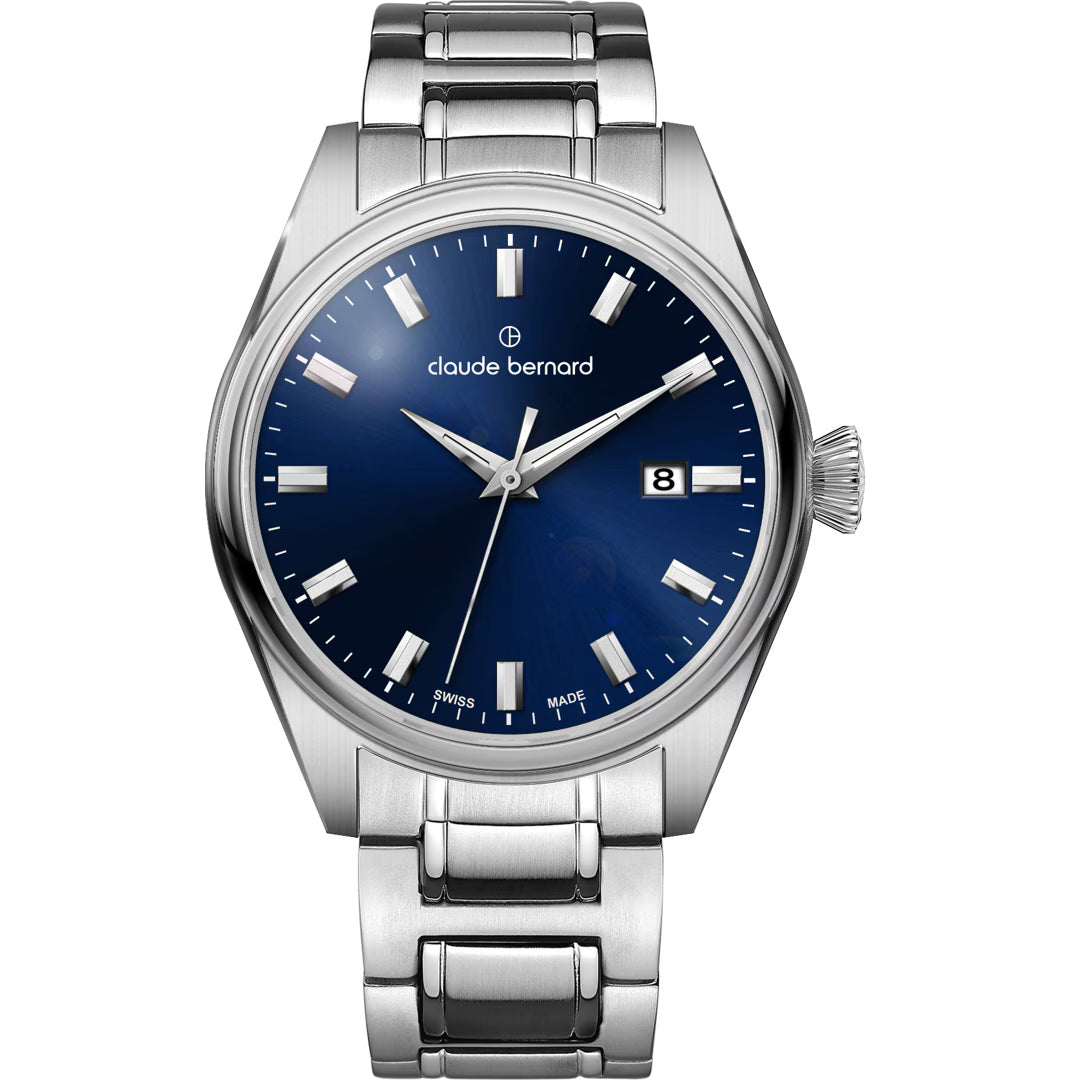 Claude Bernard Proud Heritage Datum Blau 42 mm