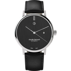 Claude Bernard Slim Line Unisex Automatik Schwarz 40 mm - 80102 3 NIN