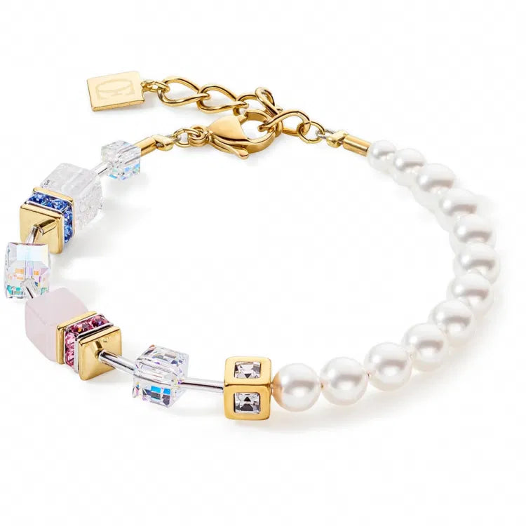 Coeur de Lion GeoCube Precious Fusion Pearls Armband - 5086/30-1522