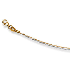 Collier Anker Rund Gelbgold-Weissgold 750 Gold