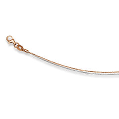Collier Anker Rund Weissgold-Rotgold 750 Gold