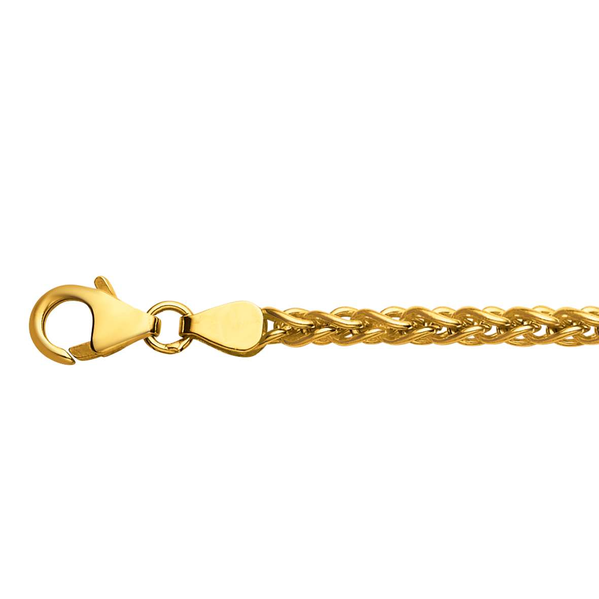 Collier Gold 750 gelb Zopf 3.4 mm