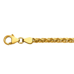 Collier Gold 750 gelb Zopf 3.4 mm