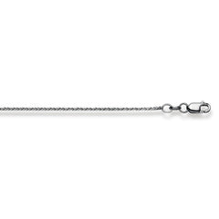 Collier Gold 750 Weiss Fuchsschwanz Geschliffen 1 mm