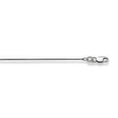 Collier Gold 750 Weiss Schlange Matt 0.9 mm