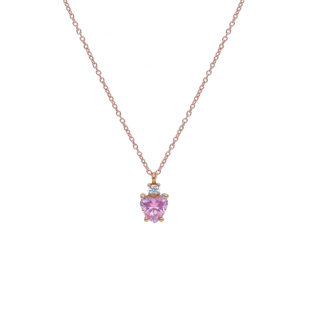 Collier in 18 Karat Roségold mit gefassten Zirkonia - 267305