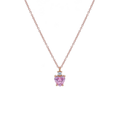 Collier in 18 Karat Roségold mit gefassten Zirkonia - 267305