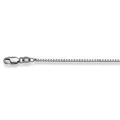 Collier Venezianer 4-kant Weissgold 1.3 mm 750 Weissgold