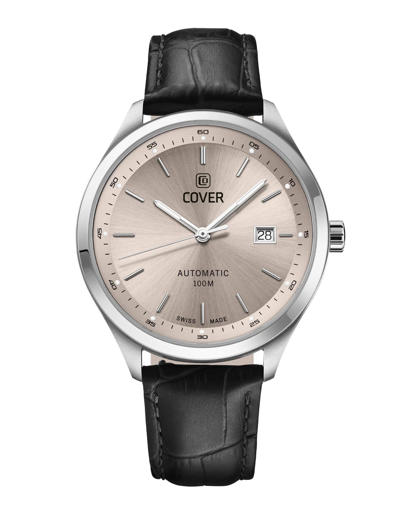 COVER Arena Automatic Sand, Leder Silber Herrenuhr - COA225.06