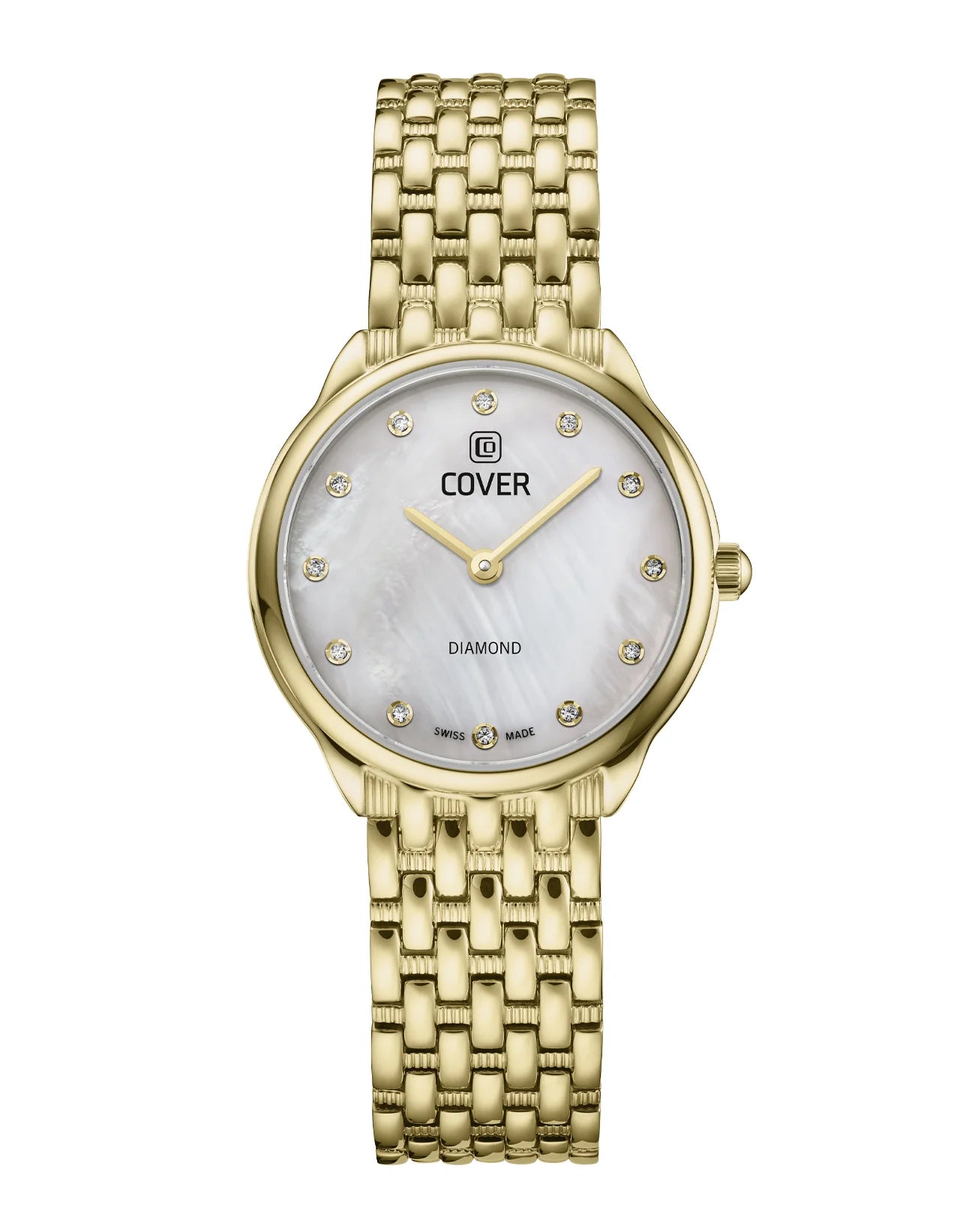 COVER Eternal Pearl Diamond Damen Uhr Weiss Gold