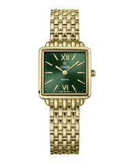 COVER Lovis Square Damen Uhr Grün Gold