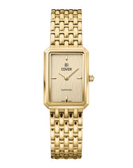 COVER Noble Square Champagnerfarben, Gold Damenuhr - CO222.06