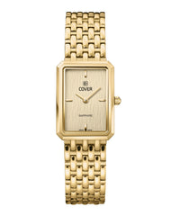 COVER Noble Square Champagnerfarben, Gold Damenuhr - CO222.06