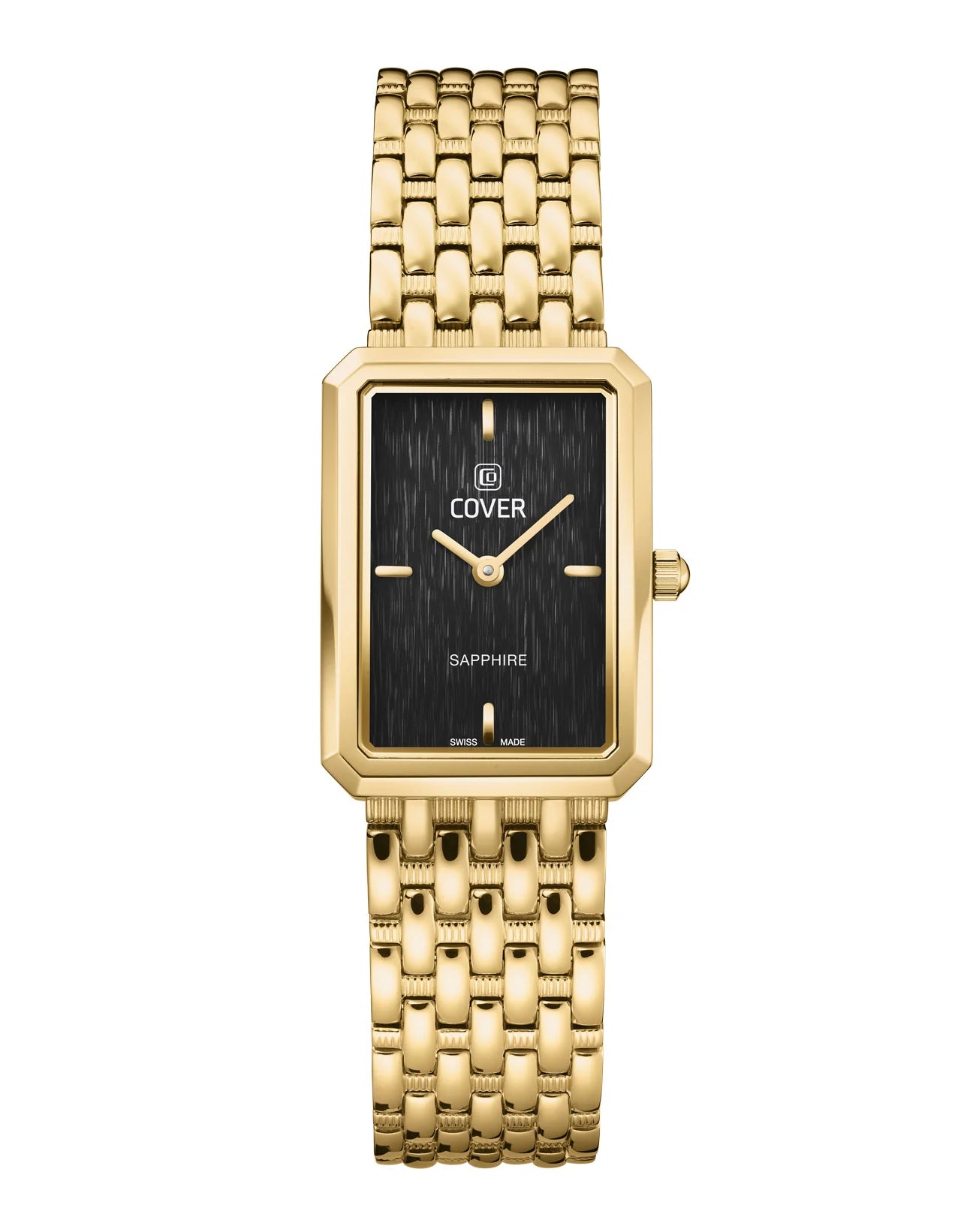 COVER Noble Square Schwarz, Gold Damenuhr - CO222.04